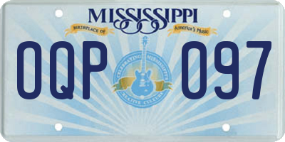 MS license plate OQP097