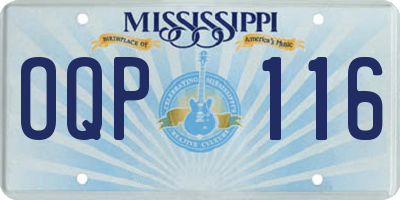MS license plate OQP116