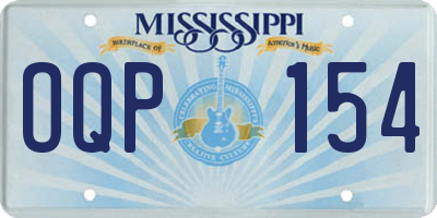 MS license plate OQP154