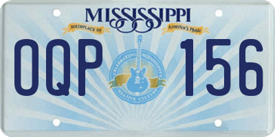 MS license plate OQP156