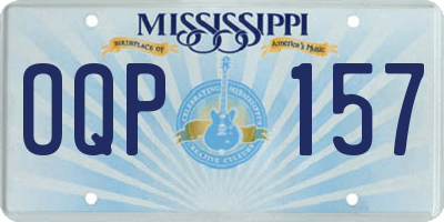 MS license plate OQP157