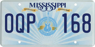 MS license plate OQP168