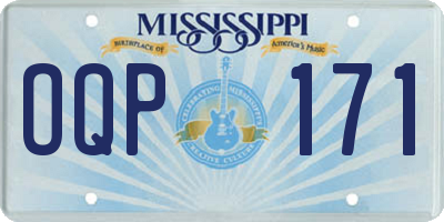 MS license plate OQP171