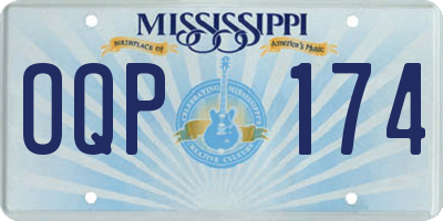 MS license plate OQP174