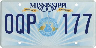 MS license plate OQP177