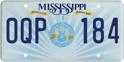 MS license plate OQP184