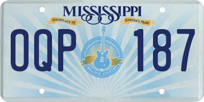 MS license plate OQP187