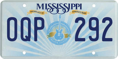 MS license plate OQP292
