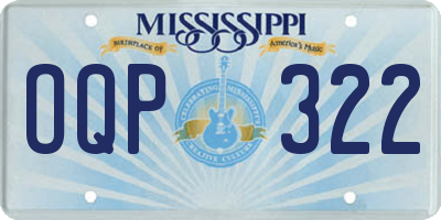 MS license plate OQP322