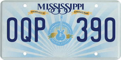 MS license plate OQP390