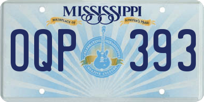 MS license plate OQP393