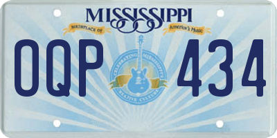MS license plate OQP434