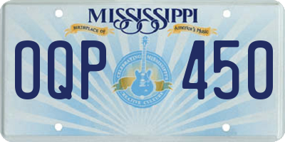 MS license plate OQP450