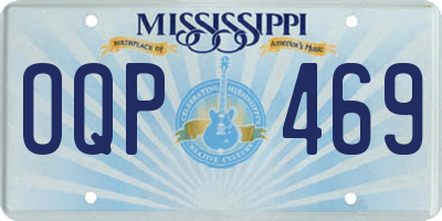 MS license plate OQP469