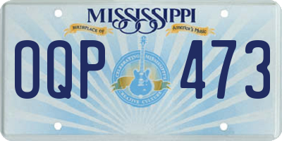 MS license plate OQP473