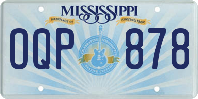 MS license plate OQP878