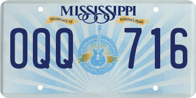 MS license plate OQQ716