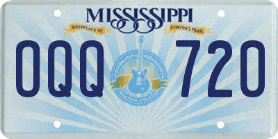 MS license plate OQQ720