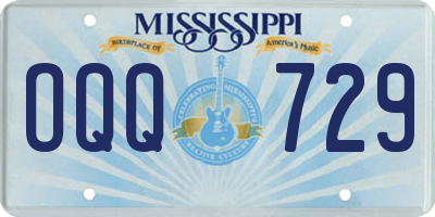 MS license plate OQQ729