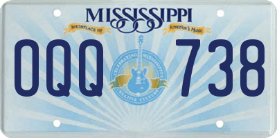 MS license plate OQQ738