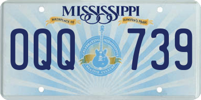 MS license plate OQQ739