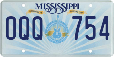 MS license plate OQQ754