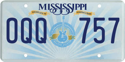 MS license plate OQQ757