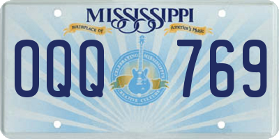 MS license plate OQQ769