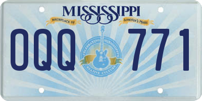 MS license plate OQQ771