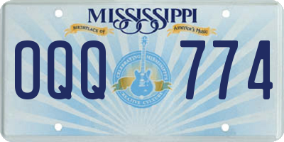 MS license plate OQQ774