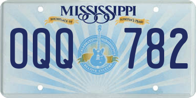 MS license plate OQQ782