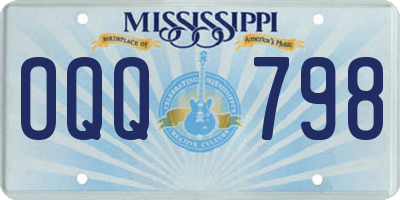 MS license plate OQQ798