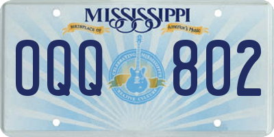 MS license plate OQQ802