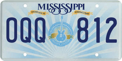 MS license plate OQQ812