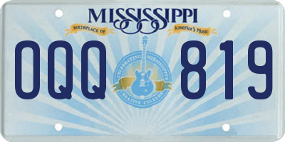 MS license plate OQQ819