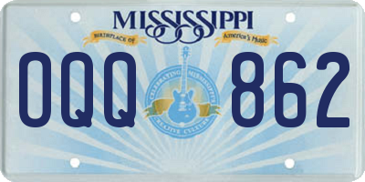 MS license plate OQQ862
