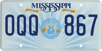 MS license plate OQQ867