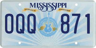 MS license plate OQQ871