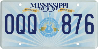 MS license plate OQQ876