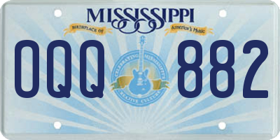 MS license plate OQQ882