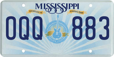MS license plate OQQ883