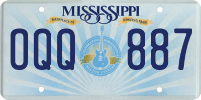 MS license plate OQQ887