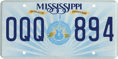 MS license plate OQQ894