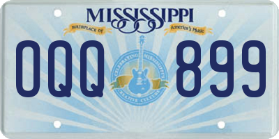 MS license plate OQQ899