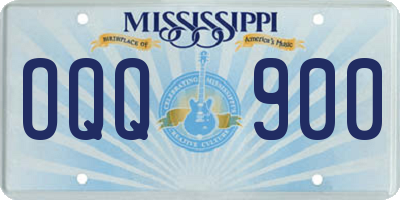 MS license plate OQQ900