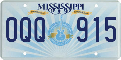 MS license plate OQQ915