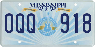MS license plate OQQ918