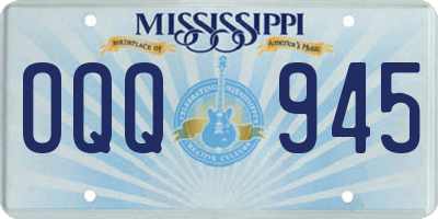 MS license plate OQQ945