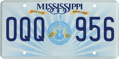MS license plate OQQ956