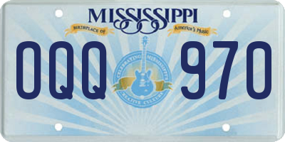 MS license plate OQQ970